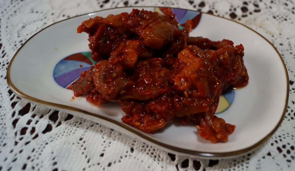 タコの甘辛煮／Sweet and spicy stewed octopus